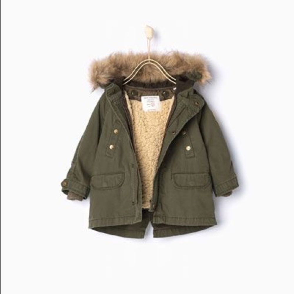 Zara Baby Boy Parka with detachable lining & hood